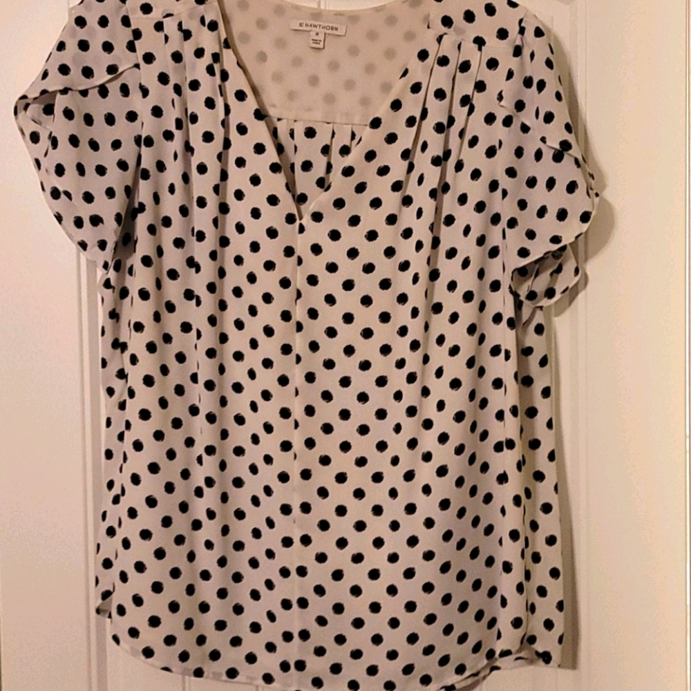 White and black blouse
